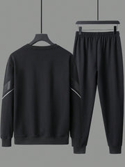 بدلة رياضية رجالية عصرية قطعتين بقبعة مستديرة و بلوفر