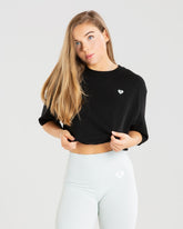 بلوزة قصيرة باور | أسود