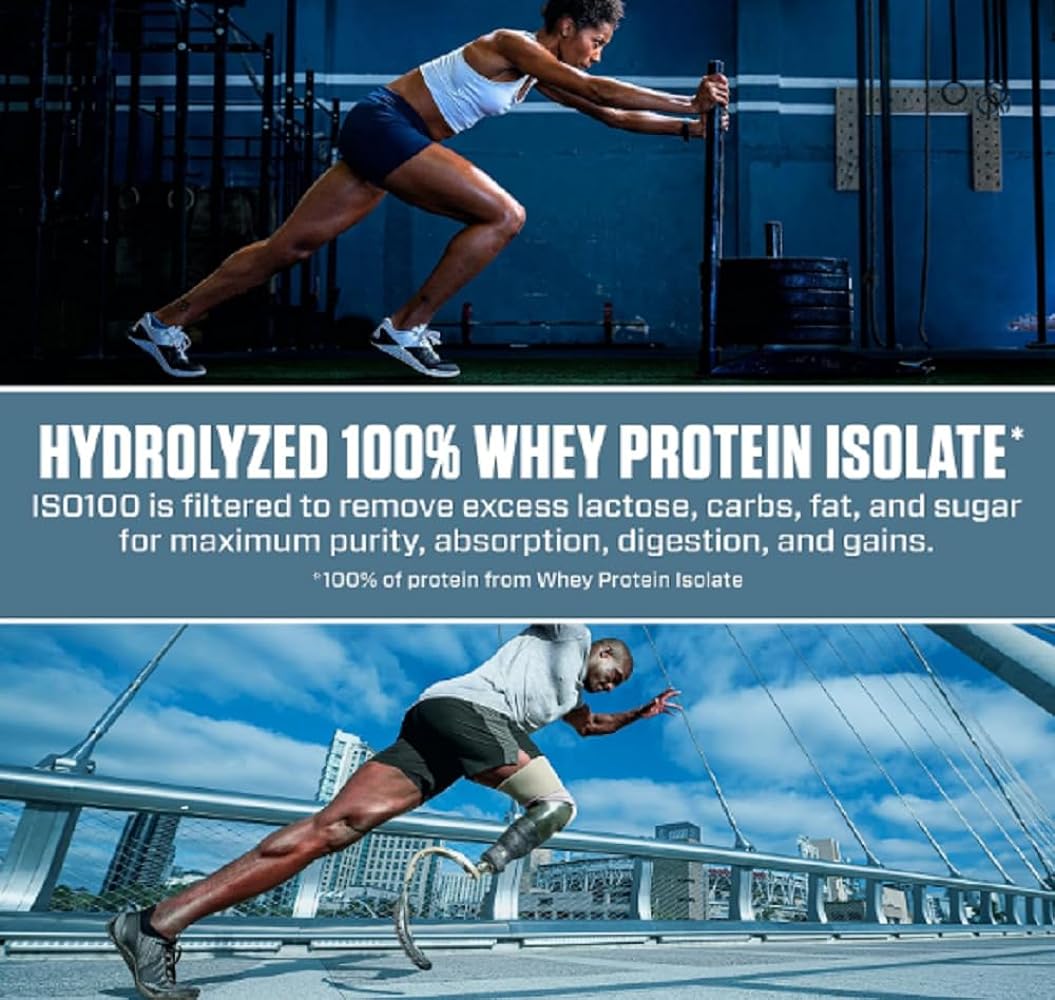 Dymatize Iso 100 Hydrolyzed Protein Powder 100% Whey Protein Isolate, Gourmet Chocolate, 2.3 Kg