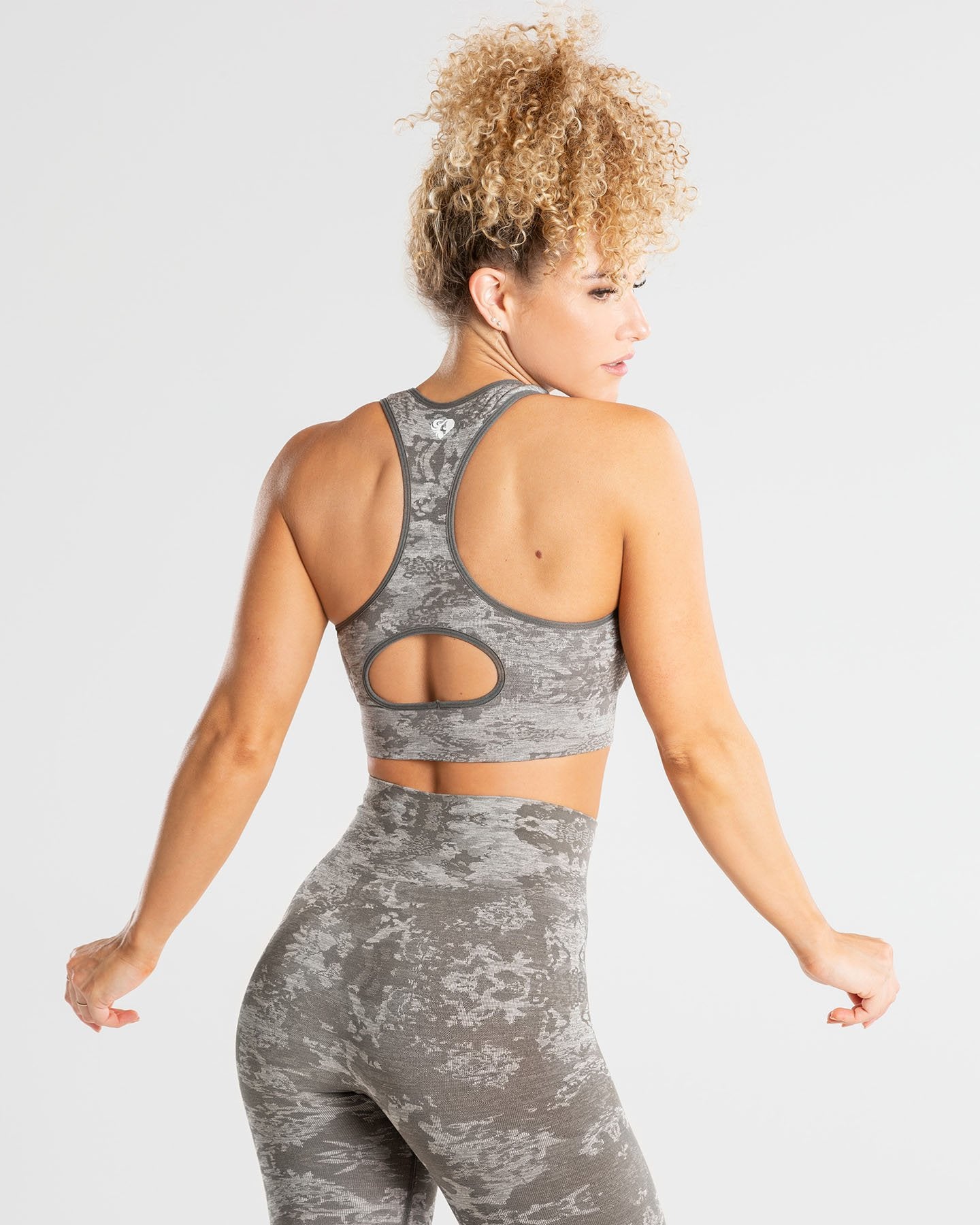 Camo Seamless Sports Bra | Green