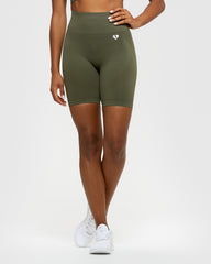 Power Seamless Cycling Shorts | Khaki