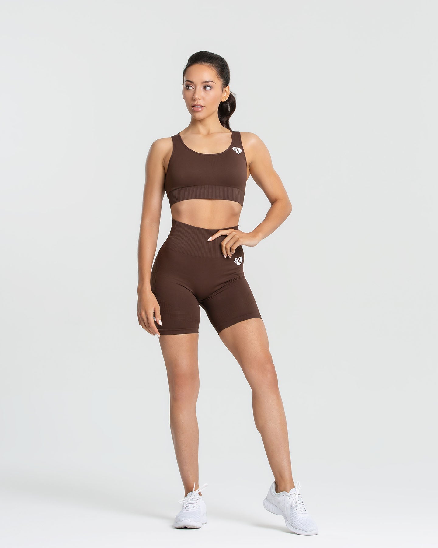 Power Seamless Cycling Shorts | Walnut Brown