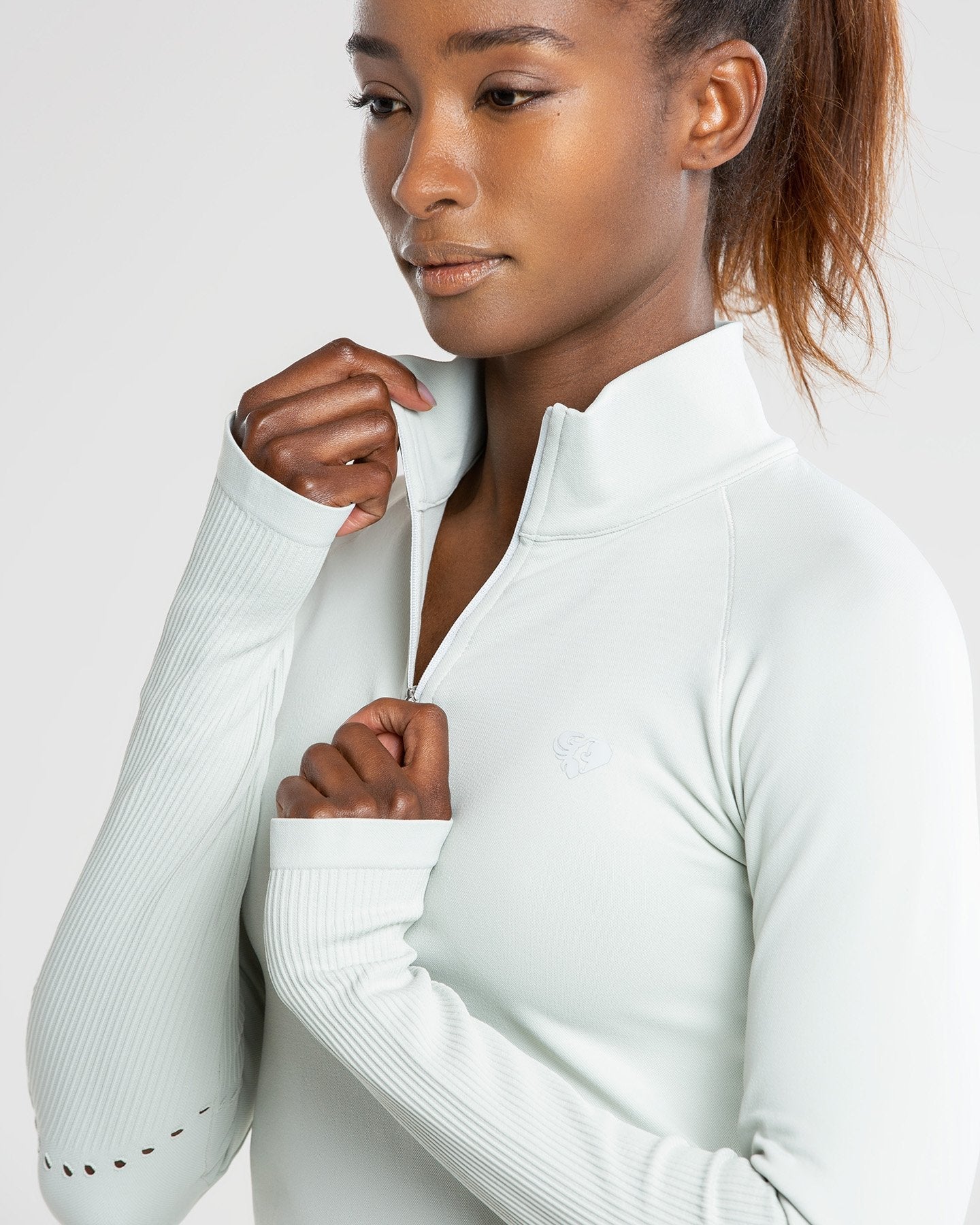 Renew Seamless Long Sleeve Top | Chalk Grey