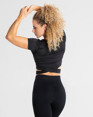 True Tie Crop Top | Black